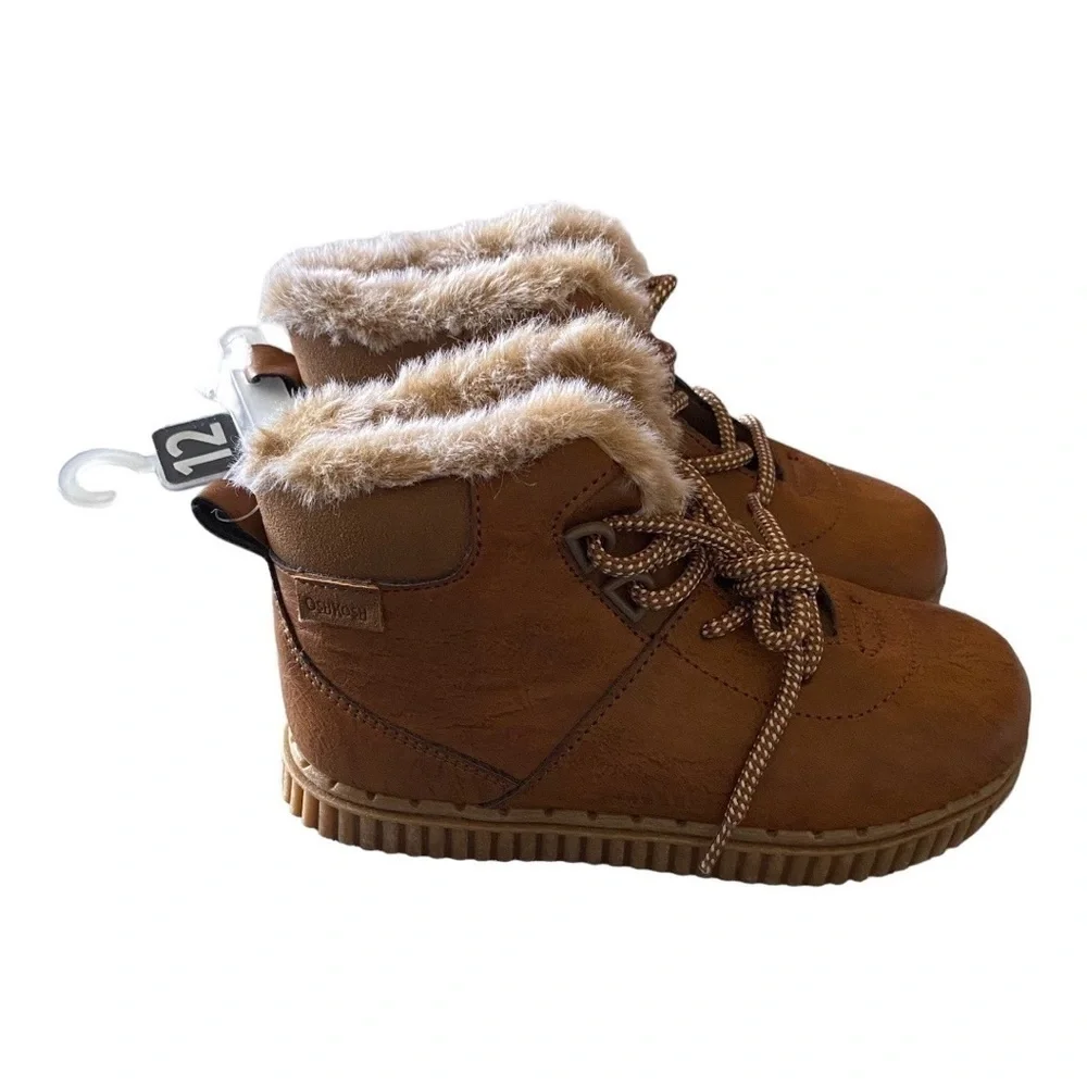 NWT-OSHKOSH-FUR LINED BOOTS-SIZE 12